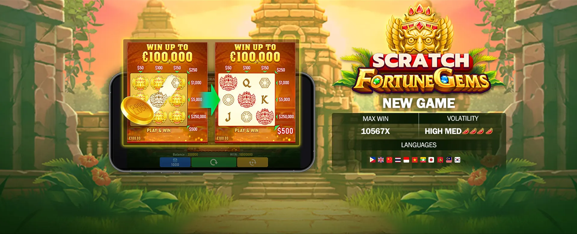 A person looking at a slot machine with golden coins, representing helpslotwin strategy and big wins.